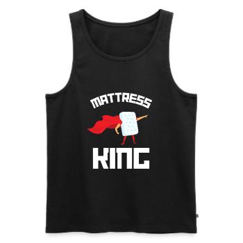 Best Salesman Bed Mattress Doctor - Men's Premium Organic Tank Top - black - Front - AI Model Male 178 light (178cm)