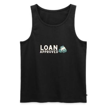 Loan Heartbeat - Agent de crédit Courtier hypothécaire - Débardeur bio Premium Homme - noir - Devant - Michal (187cm)