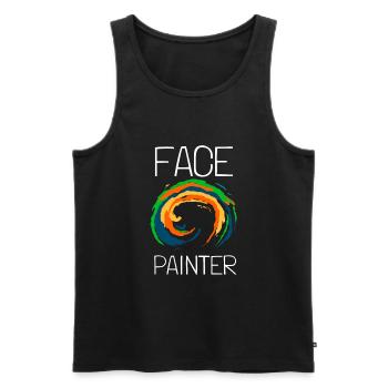 Face Painter et Face Painting - Débardeur bio Premium Homme - noir - Devant - Michal (187cm)