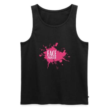 Face Painter And Face Painting - Men's Premium Organic Tank Top - black - Front - AI Model Male 178 light (178cm)
