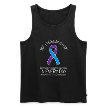 Psoriatic Arthritis Warrior & Chronic PSA - Männer Premium Bio Tank Top - Schwarz - Vorne - Michal (187cm)