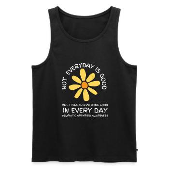 Psoriatic Arthritis Warrior & Chronic PSA - Männer Premium Bio Tank Top - Schwarz - Vorne - Michal (187cm)