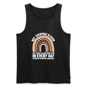 Psoriatic Arthritis Warrior & Chronic PSA - Männer Premium Bio Tank Top - Schwarz - Vorne - Michal (187cm)