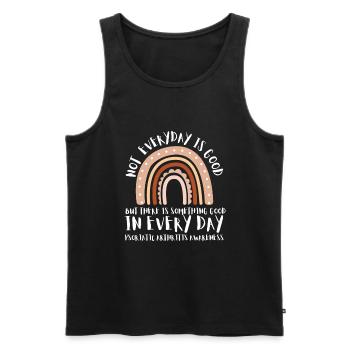 Psoriatic Arthritis Warrior & Chronic PSA - Männer Premium Bio Tank Top - Schwarz - Vorne - Michal (187cm)