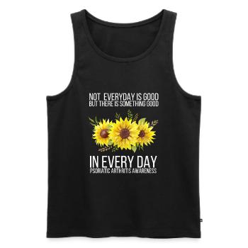 Psoriatic Arthritis Warrior & Chronic PSA - Männer Premium Bio Tank Top - Schwarz - Vorne - Michal (187cm)