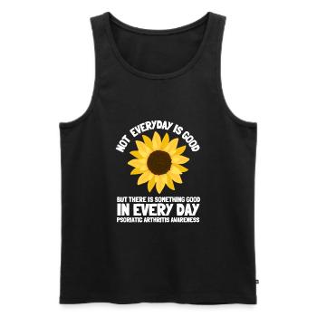 Psoriatic Arthritis Warrior & Chronic PSA - Männer Premium Bio Tank Top - Schwarz - Vorne - Michal (187cm)