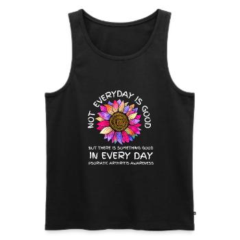 Psoriatic Arthritis Warrior & Chronic PSA - Männer Premium Bio Tank Top - Schwarz - Vorne - Michal (187cm)
