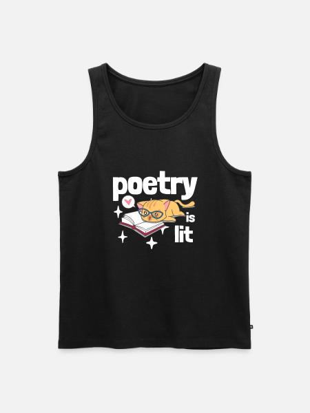 Poetry Is Lit - Men's Premium Organic Tank Top - black