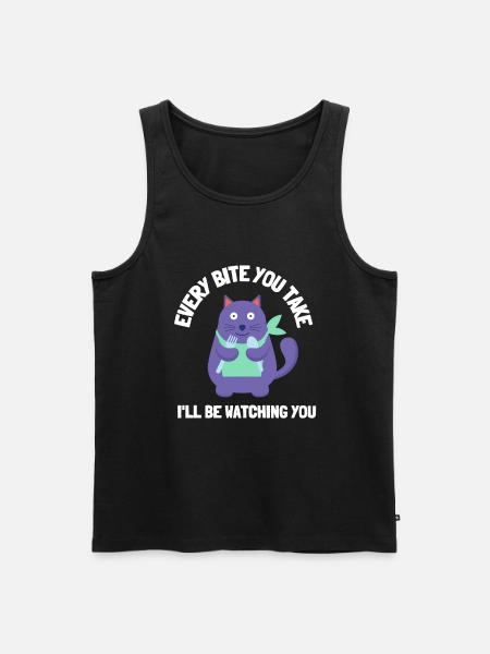 Fat Cat Obesity - Men's Premium Organic Tank Top - black