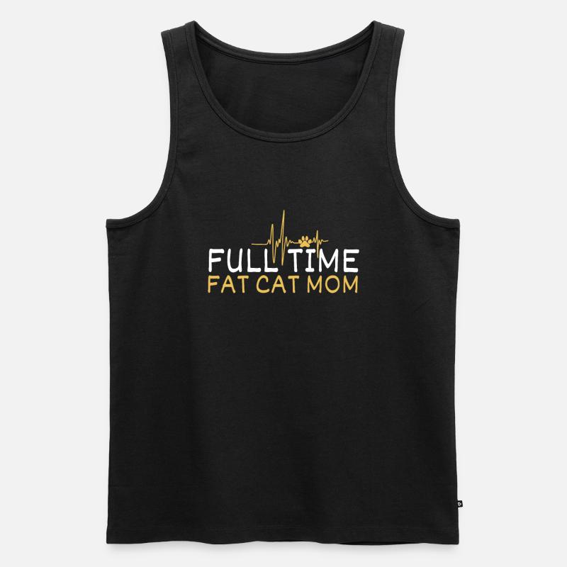 Chonk Cat Obesity - Männer Premium Bio Tank Top - Schwarz
