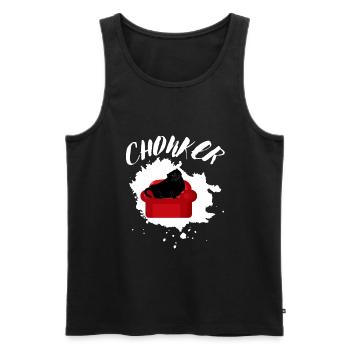 Chonk Cat Obésité - Débardeur bio Premium Homme - noir - Devant - AI Model Male 178 light (178cm)