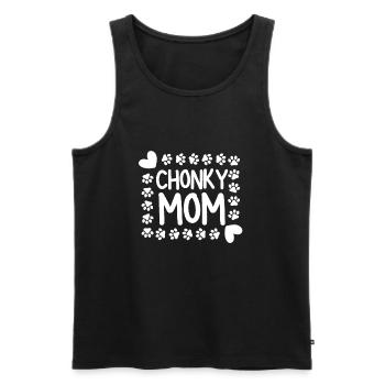 Chonk Cat Obésité - Débardeur bio Premium Homme - noir - Devant - AI Model Male 178 light (178cm)