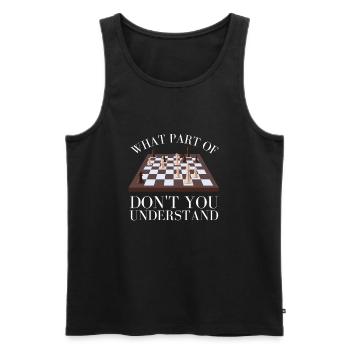 Chess Master Chess Club & 3 Way Chess Game - Men's Premium Organic Tank Top - black - Front - AI Model Male 178 light (178cm)
