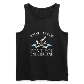 Chess Master Chess Club & 3 Way Chess Game - Men's Premium Organic Tank Top - black - Front - AI Model Male 178 light (178cm)