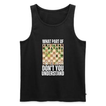 Chess Master Chess Club & 3 Way Chess Game - Men's Premium Organic Tank Top - black - Front - AI Model Male 178 light (178cm)