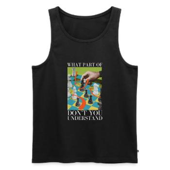 Chess Master Chess Club & 3 Way Chess Game - Men's Premium Organic Tank Top - black - Front - AI Model Male 178 light (178cm)