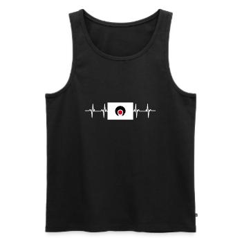 Japan Flag - Kagoshima - Men's Premium Organic Tank Top - black - Front - Michal (187cm)