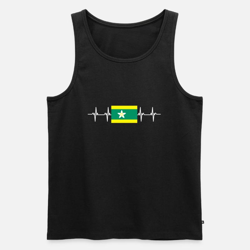 Japan Flag - Ehime - Männer Premium Bio Tank Top - Schwarz
