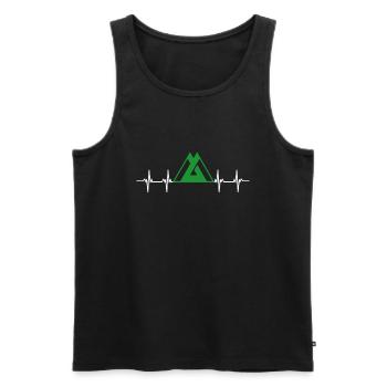 Japan Flag - Toyama - Men's Premium Organic Tank Top - black - Front - Michal (187cm)
