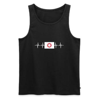 Japan Flag - Saitama - Men's Premium Organic Tank Top - black - Front - Michal (187cm)