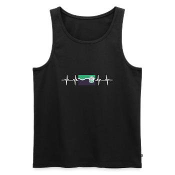United Kingdom South Yorkshire Flag - Men's Premium Organic Tank Top - black - Front - Michal (187cm)