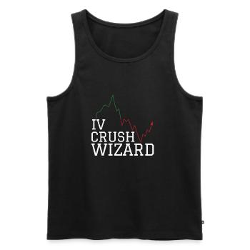 Volatility Options Trading Trader - Men's Premium Organic Tank Top - black - Front - AI Model Male 178 light (178cm)