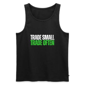 Volatility Options Trading Trader - Men's Premium Organic Tank Top - black - Front - AI Model Male 178 light (178cm)
