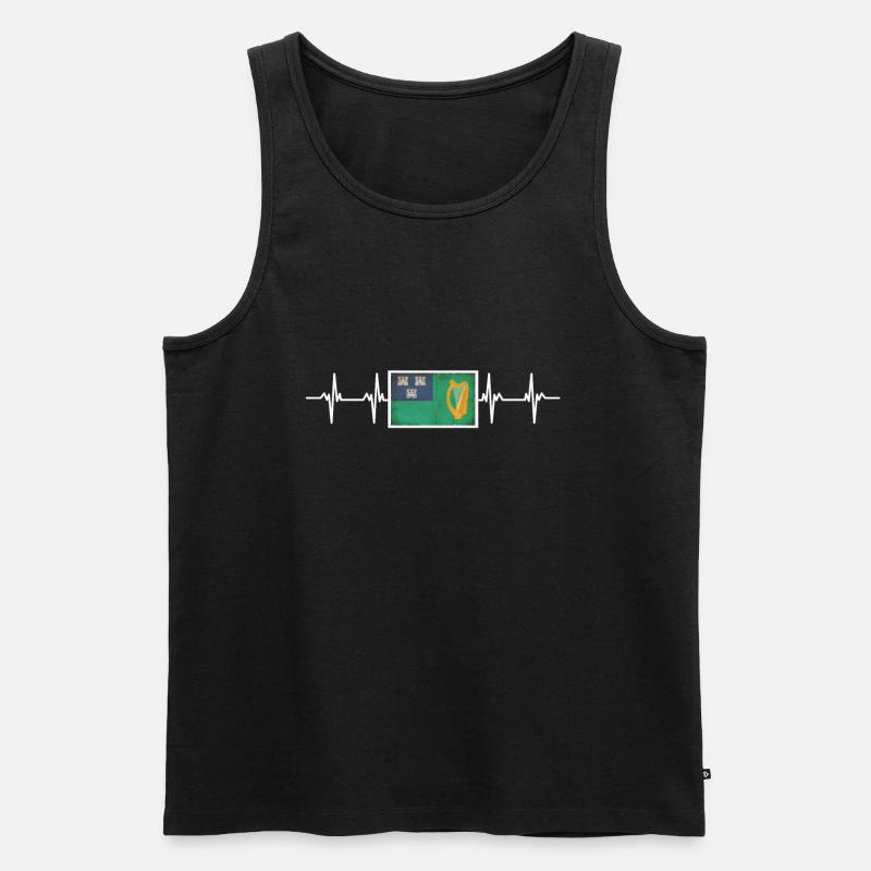 Irish Ireland Dublin Flag - Männer Premium Bio Tank Top - Schwarz