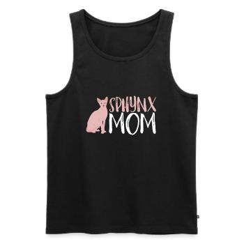 Sphynx Mom Cat Hairless Cat Owner - Männer Premium Bio Tank Top - Schwarz - Vorne - AI Model Male 178 light (178cm)