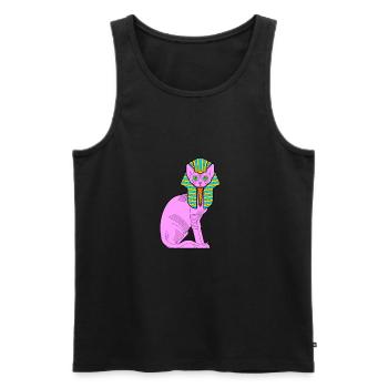 Sphynx Mom Cat Hairless Cat Owner - Männer Premium Bio Tank Top - Schwarz - Vorne - AI Model Male 178 light (178cm)