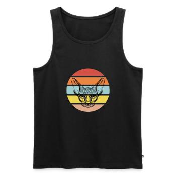 Sphynx Mom Cat Hairless Cat Owner - Männer Premium Bio Tank Top - Schwarz - Vorne - AI Model Male 178 light (178cm)