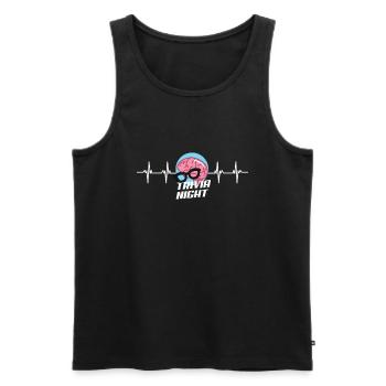 Game Night Host Question Game Night - Men's Premium Organic Tank Top - black - Front - AI Model Male 178 light (178cm)