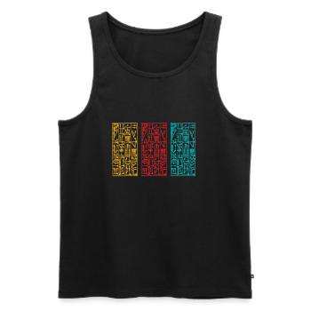 Assyrian Mythology Sumerian Mesopotamia - Men's Premium Organic Tank Top - black - Front - AI Model Male 178 light (178cm)