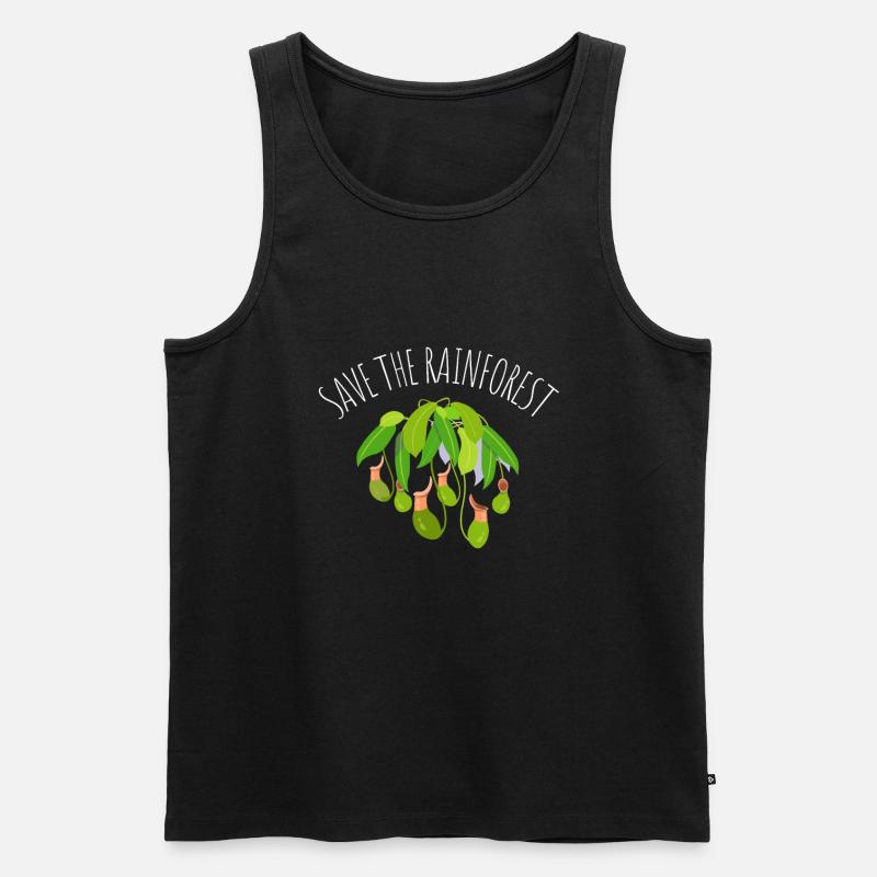 Save The Rainforest - Männer Premium Bio Tank Top - Schwarz