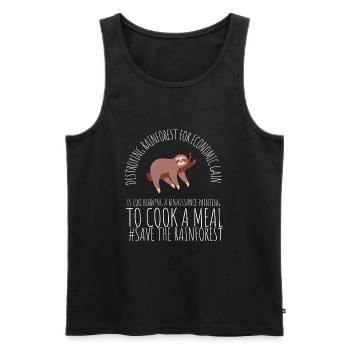 Save The Rainforest - Men's Premium Organic Tank Top - black - Front - AI Model Male 178 light (178cm)