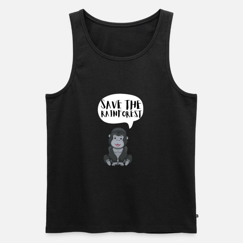 Save The Rainforest - Männer Premium Bio Tank Top - Schwarz