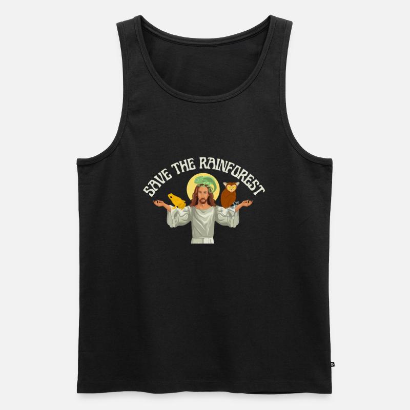Save The Rainforest - Männer Premium Bio Tank Top - Schwarz