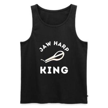 Jew Mouth Harp Jaw Harp Bass - Men's Premium Organic Tank Top - black - Front - AI Model Male 178 light (178cm)