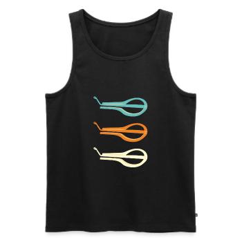Jew Mouth Harp Jaw Harp Bass - Men's Premium Organic Tank Top - black - Front - AI Model Male 178 light (178cm)