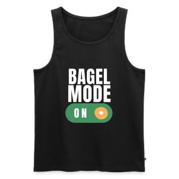 Sesame Bagel New York Jewish Deli - Männer Premium Bio Tank Top - Schwarz - Vorne - AI Model Male 178 light (178cm)