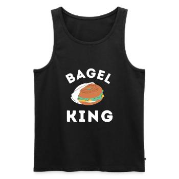 Sesame Bagel New York Jewish Deli - Männer Premium Bio Tank Top - Schwarz - Vorne - AI Model Male 178 light (178cm)