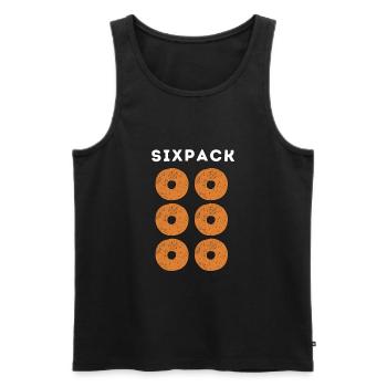 Sesame Bagel New York Jewish Deli - Männer Premium Bio Tank Top - Schwarz - Vorne - AI Model Male 178 light (178cm)