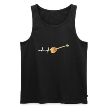 Bouzouki Irlandais Instrument Grec - Débardeur bio Premium Homme - noir - Devant - Michal (187cm)