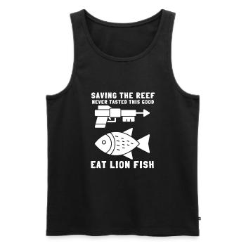 Lionfish Save The Reef Eat Lionfish Spearfishing - Männer Premium Bio Tank Top - Schwarz - Vorne - AI Model Male 178 light (178cm)