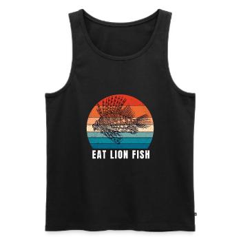 Lionfish Save The Reef Eat Lionfish Spearfishing - Männer Premium Bio Tank Top - Schwarz - Vorne - AI Model Male 178 light (178cm)