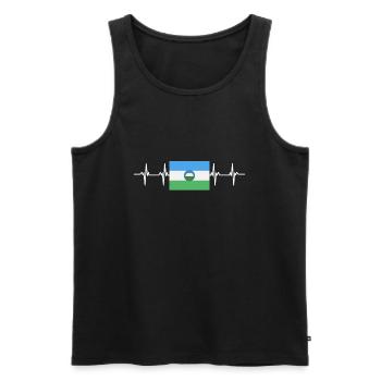 Russian Flag - Kabardino-Balkaria - Männer Premium Bio Tank Top - Schwarz - Vorne - Michal (187cm)
