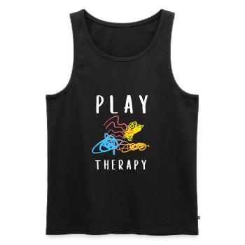 Play Therapist - Recreational Therapy Therapist RT - Men's Premium Organic Tank Top - black - Front - AI Model Male 178 light (178cm)