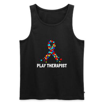 Play Therapist - Recreational Therapy Therapist RT - Men's Premium Organic Tank Top - black - Front - AI Model Male 178 light (178cm)
