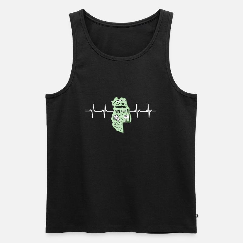Argentina Flag Mendoza - Männer Premium Bio Tank Top - Schwarz
