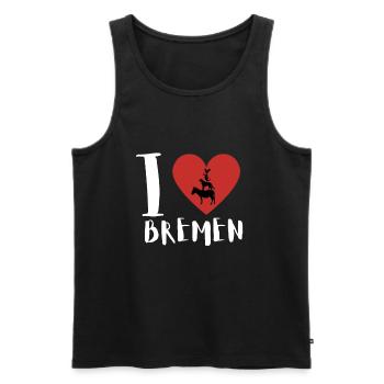 Bremen Town Musicians - Männer Premium Bio Tank Top - Schwarz - Vorne - AI Model Male 178 light (178cm)
